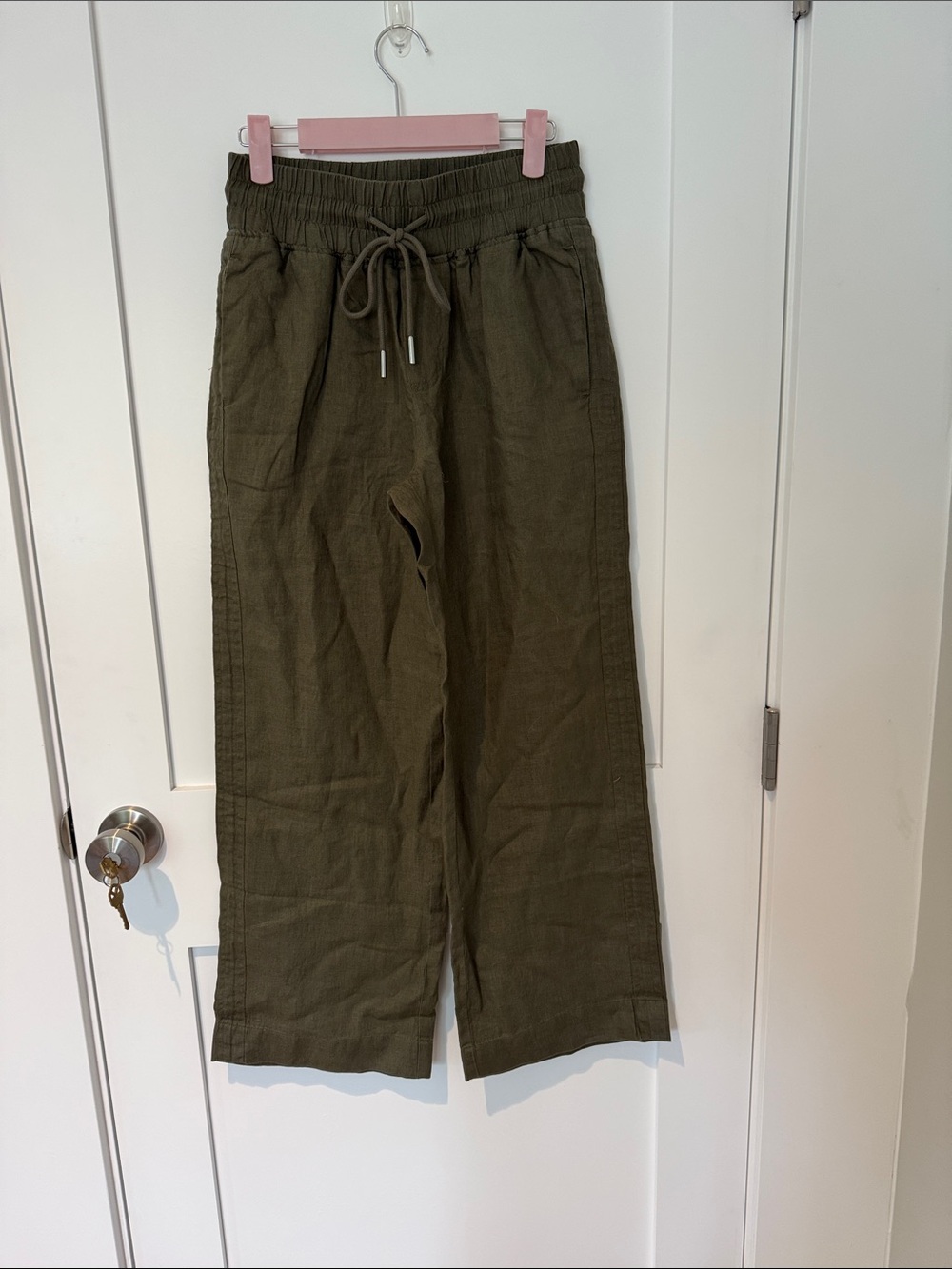 NWT Quince European Wide Leg Pant in Bayberry Olive size XS